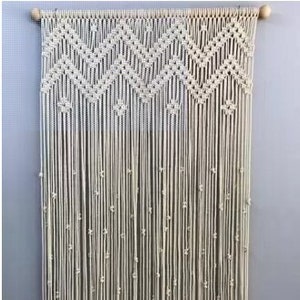 Macrame Curtain Door or Window, Room Divider, Handmade Cotton Macrame Wall Hanging, Wedding Backdrop, Boho