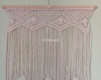 Macrame Curtain Door or Window, Room Divider, Handmade Cotton Macrame Wall Hanging, Wedding Backdrop, Boho