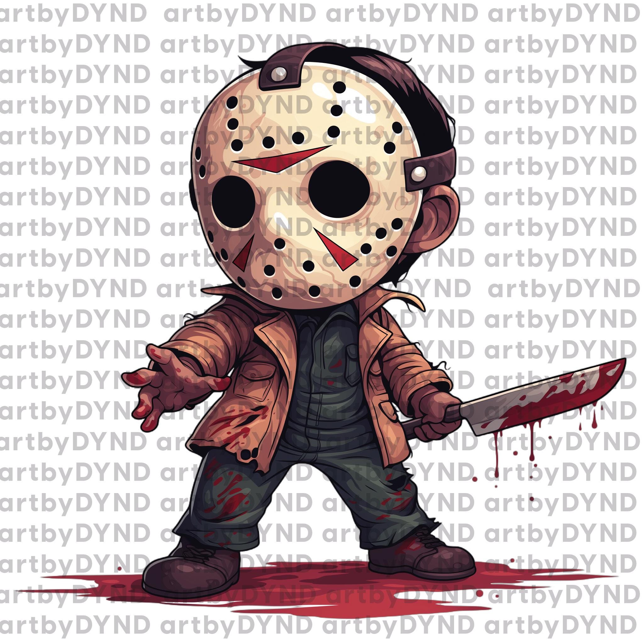Jason Voorhees Chibi Png, Halloween Cartoon, Special T-shirt Design ...
