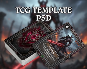 TCG Template, Fantasy RPG Themed Trading Card Game Creator Template