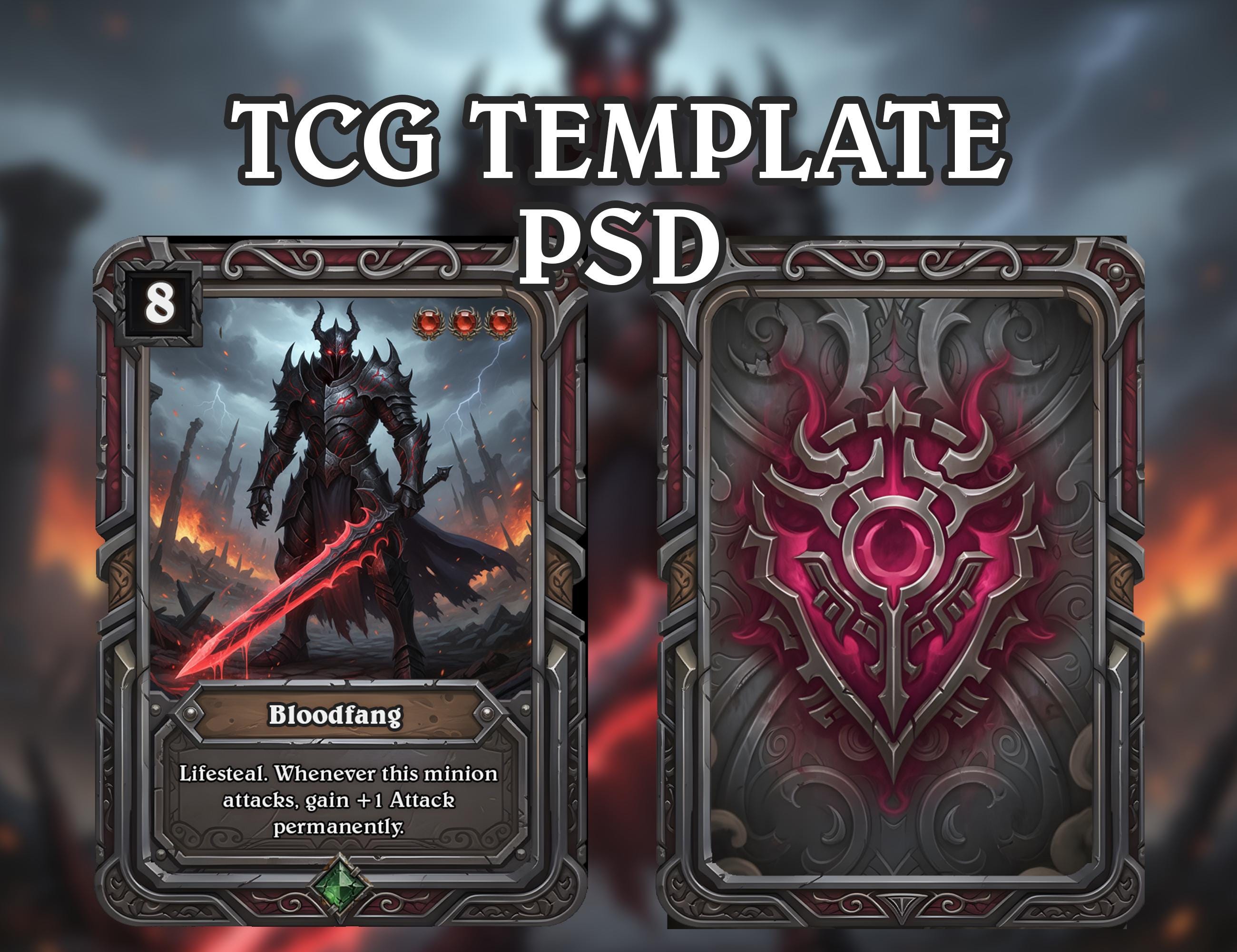 TCG Template, Fantasy RPG Themed Trading Card Game Creator Template - Etsy