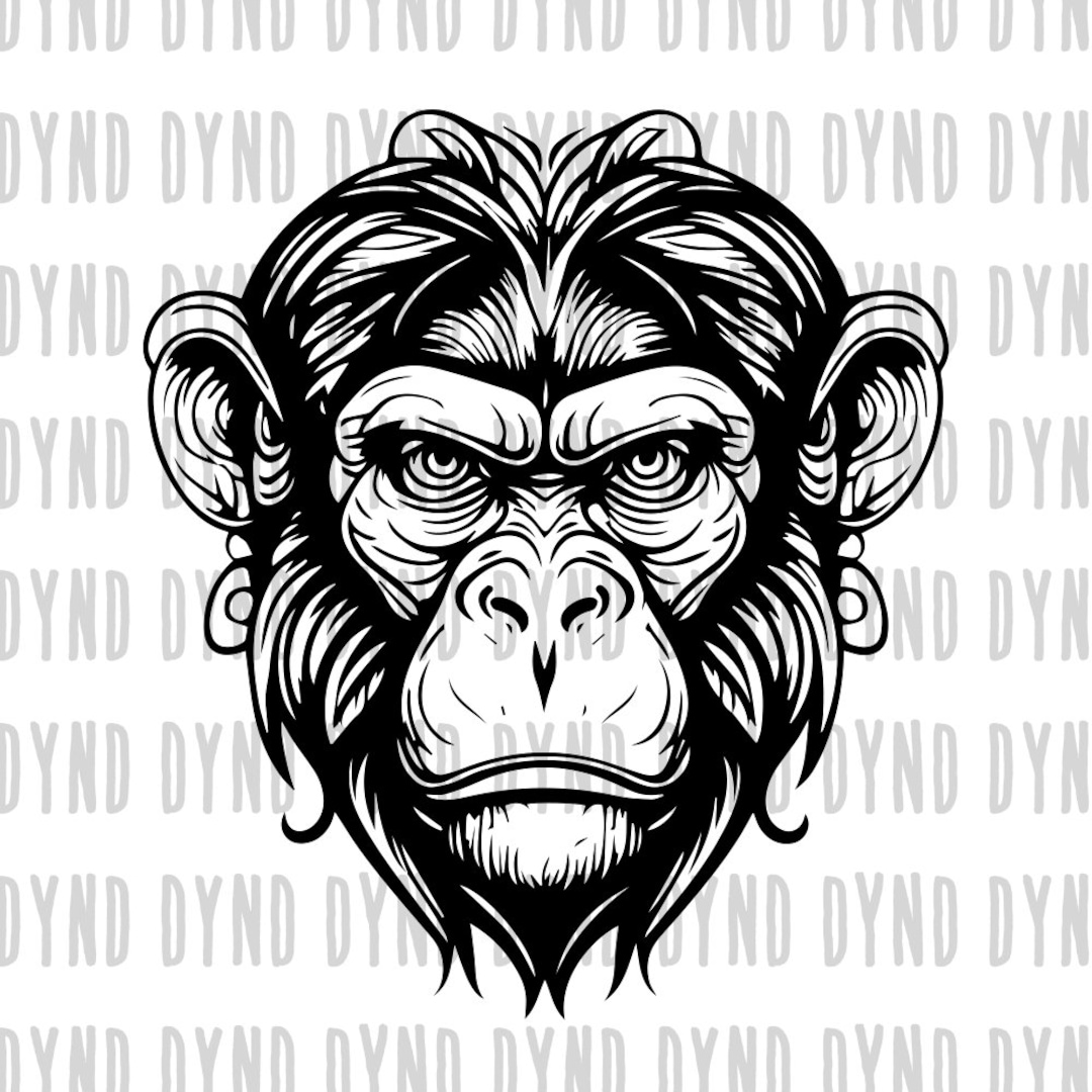 Monkey Svg , Monkey Head Svg , Monkey Face , Monkey Clipart , Monkey