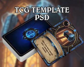 TCG Template, Fantasy RPG Themed Trading Card Game Creator Template