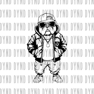 Rapper Bulldog SVG, Bulldog SVG, Bulldog Mom, English Bulldog Mom, Bulldog Silhouette, Peeking Bulldog, Bulldog Lovers, Cricut, Silhouette