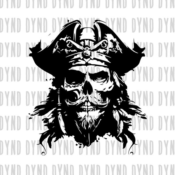 Pirate Skull Svg File For Sublimation , Pirate Skull Svg , Pirate Svg, Skull Svg, Shirt Design, Sublimation Design , Digital Download