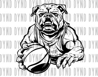 Basketball SVG, Bulldog SVG, Bulldog Mom, English Bulldog Mom, Bulldog Silhouette, Peeking Bulldog, Bulldog Lovers, Cricut, Silhouette