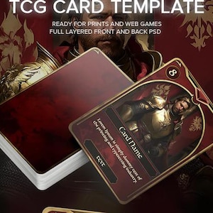 TCG Template, Trading Card Game Creator Template - TCG Card template - PSD