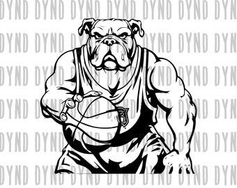 Basketball SVG, Bulldog SVG, Bulldog Mom, English Bulldog Mom, Bulldog Silhouette, Peeking Bulldog, Bulldog Lovers, Cricut, Silhouette