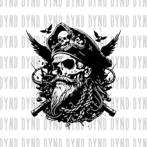 Pirate Skull Svg File For Sublimation , Pirate Skull Svg , Pirat Png, Shirt Design, Sublimation Design , Digitaler Download