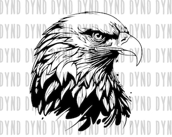 Eagle Head SVG, Eagle svg, American Eagle svg, Bald Eagle svg, Eagle Face svg, Eagle Head Cut Files, Cricut, Silhouette