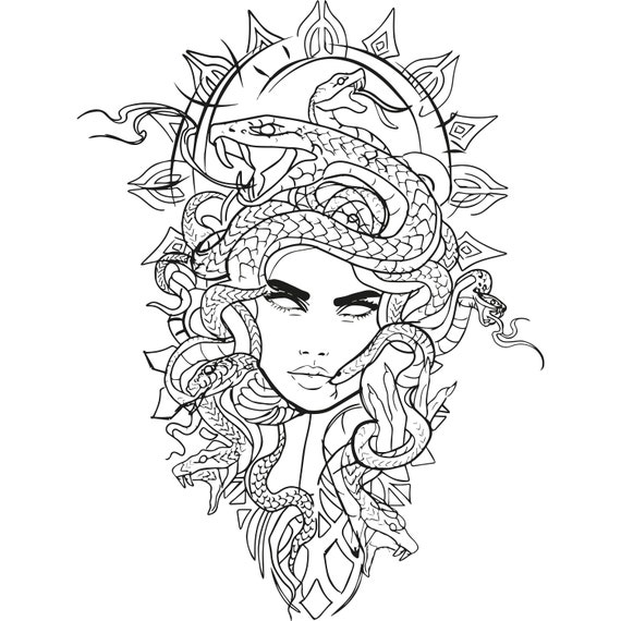 Medusa SVG Special Tattoo Design Medusa Tattoo Design Greek - Etsy