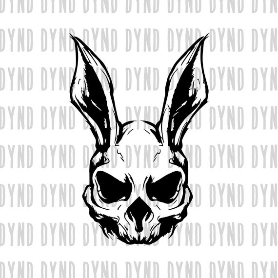 Bunny Skull Svg Skull Gothic Clipart Gothic Svg Skeleton - Etsy