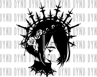 Gothic Girl Svg , Gothic Svg, Gothic Girl Sublimation Design , Gothic Girl Clipart , Shirt Design , Digital Download , Instant Download