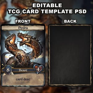 Tcg Vorlage, RPG Themed Sammelkartenspiel Ersteller Vorlage - PSD - Sofort Download
