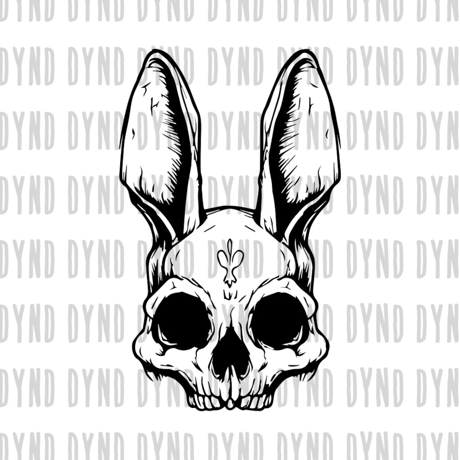 Bunny Skull Svg, Skull Gothic Clipart, Gothic Svg, Skeleton Svg, Skull