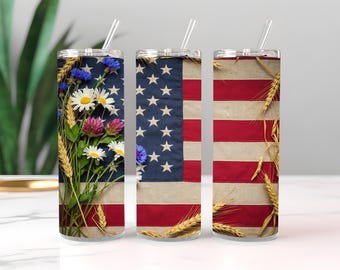 American Flag 20 oz Skinny Tumbler Sublimation Design Digital Download PNG Instant DIGITAL ONLY, Tumbler Wrap