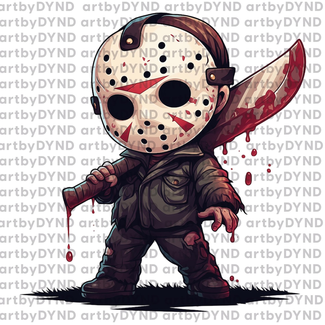 Jason Voorhees Chibi Png, Halloween Cartoon, Special T-shirt Design ...