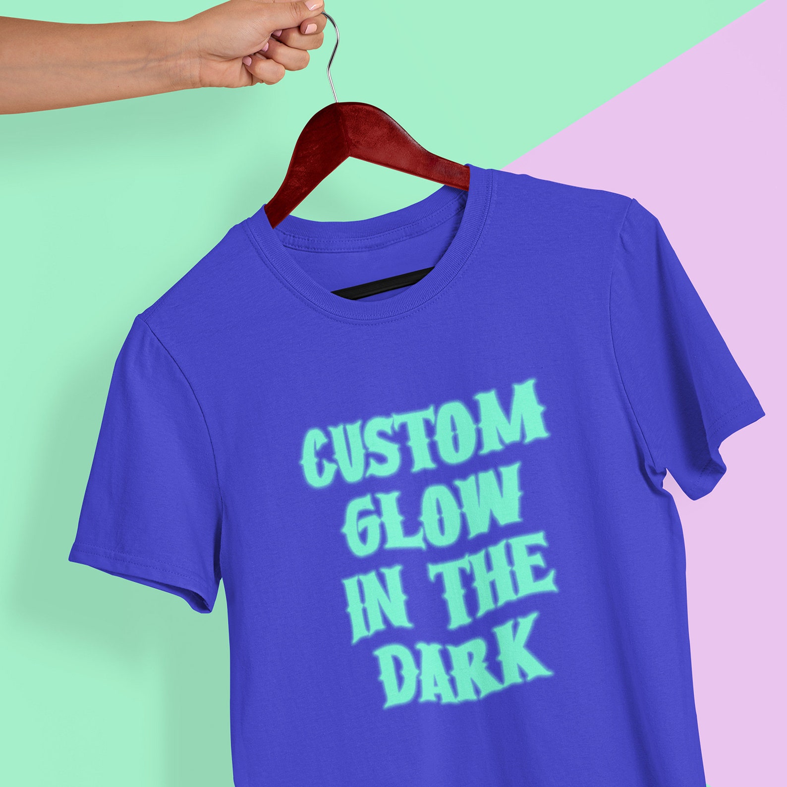 Glowing Tshirt Custom Glow in the Dark Shirt Personalized Etsy