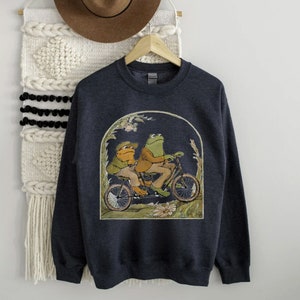 Frog And Toad Sweatshirt, Classic Book Sweatshirt, Cottagecore Hoodie, Gift for Bestie, Book Lover Sweater, Frog Sweatshirt, Teacher Gift