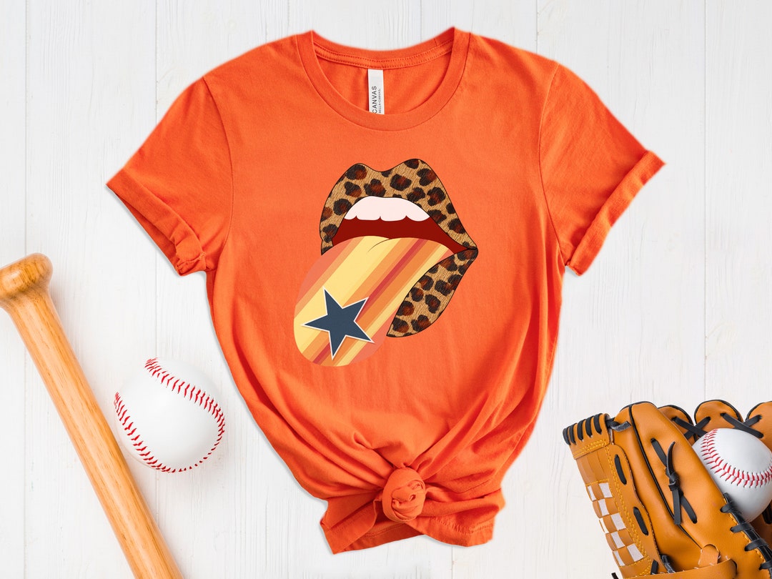 Astros Shirt, Tongue Out Astros Baseball Tshirt, Womens Astros Shirt