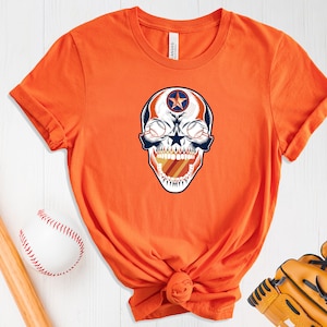 Houston Astros T Shirt Baseball Sugar Skull Dia De Los Muertos Vintage Men  Gift