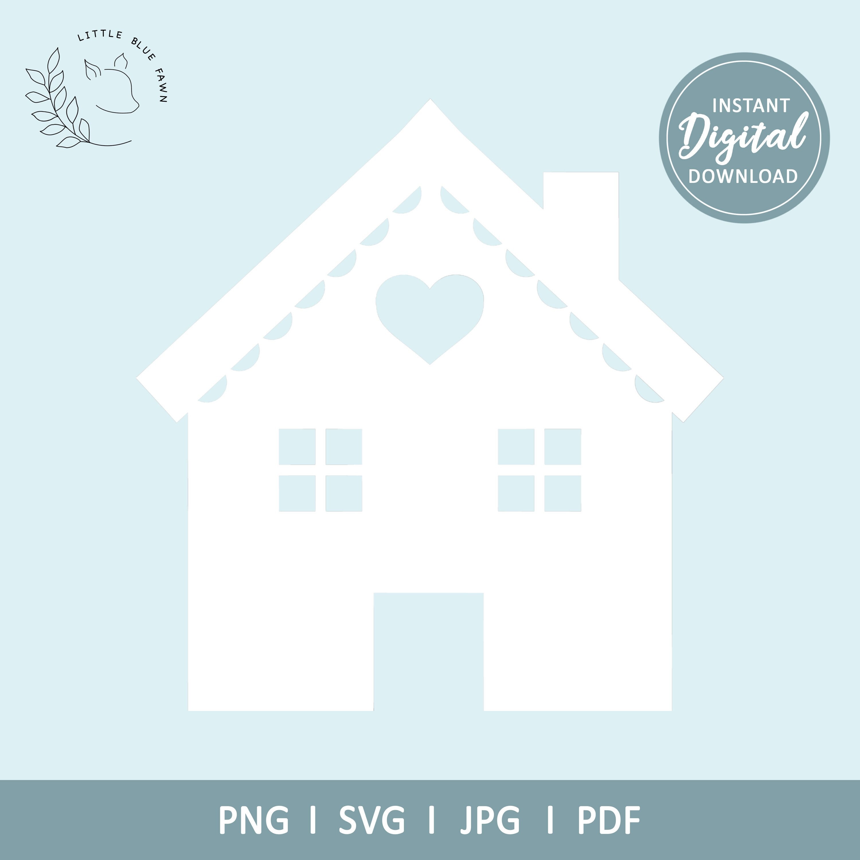 Cute House SVG Cutting File for Cricut Silhouette Home PNG - Etsy Canada