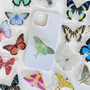 Luna Moth Phone Grip-Rare Butterfly Phone Stand-Monarch-Swallowtail-Nature Gifts Atlas Moth image 2