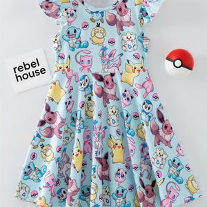 pikachu skater dress Pokmon Pok Ball Inspired Print Skater Dress- Sizes S- 5XL Plus Size