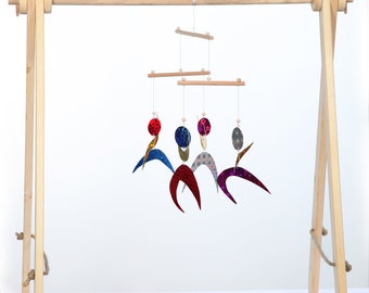 Holographic Dancers Montessori Mobile, Hanging Mobile, Montessori Mobile Baby, Montessori Dancers Mobile Baby, Climbing Mobile