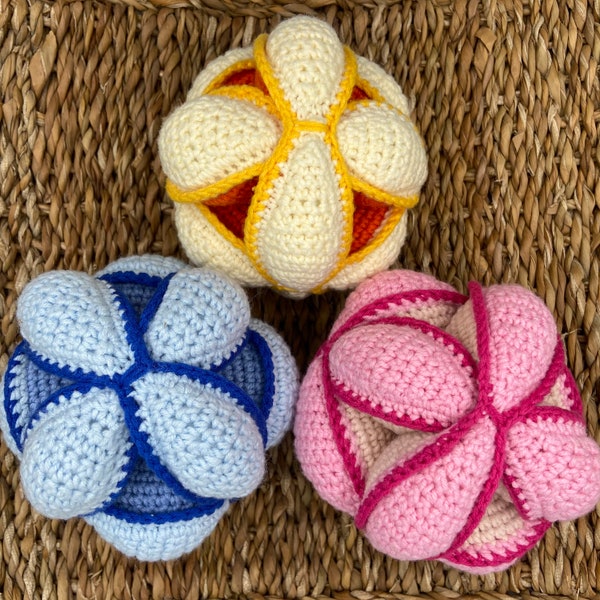 Montessori Puzzle Ball, Tactile Mobile, Sensory Ball, Takane Ball, Hanging Ball, Colorful Puzzle Ball, Montessori Gripping Ball, Amish Bal