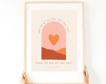 Throne of Glass - Hear With Your Heart Digital Art Print, Sarah J Maas inspiriert, TOG Buchspruch, Aelin Galathynius