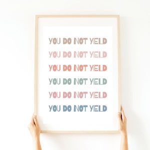 Throne of Glass - You Do Not Yield Digital Art Print, Sarah J Maas Inspired, TOG Bookish Quote, Aelin Galathynius