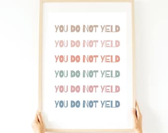 Throne of Glass - You Do Not Yield Digital Art Print, Sarah J Maas inspiriert, TOG Bookish Zitat, Aelin Galathynius