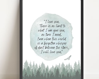 Throne of Glass - Rowan Whitehorn "Whisper of Dust" Digital Print, Sarah J Maas Bookish Quote, Aelin Galathynius, TOG Poster