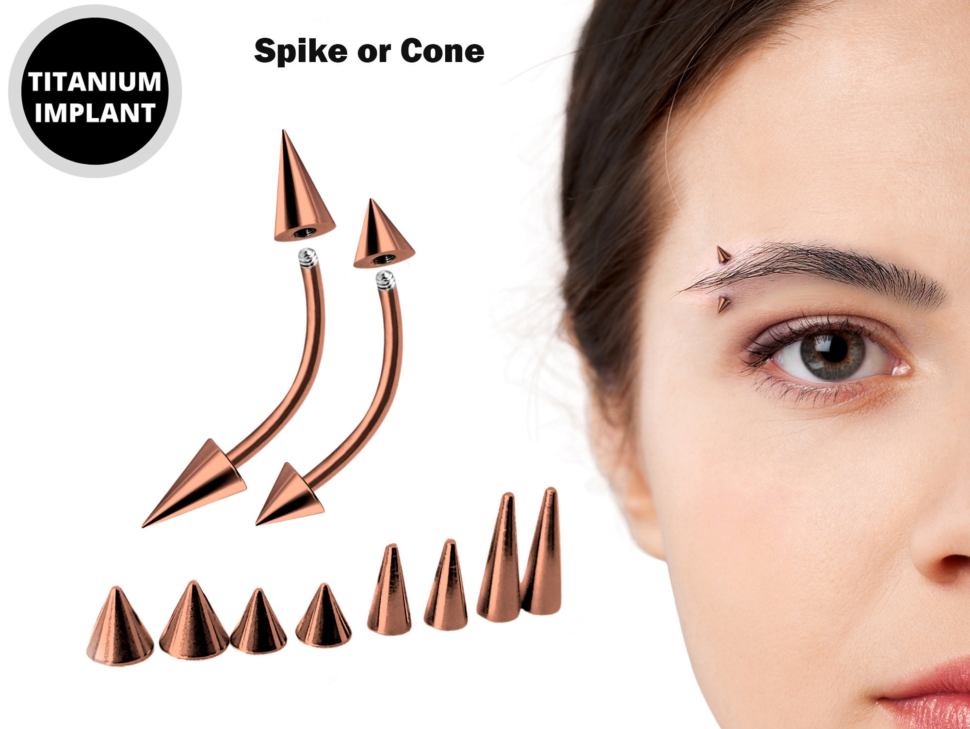 Rose gold on sale eyebrow ring