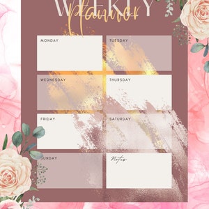 Elegant Weekly Planner Printable | Weekly Planner | Printable Planner | Printable Weekly Planner | Weekly Schedule| Digital Download