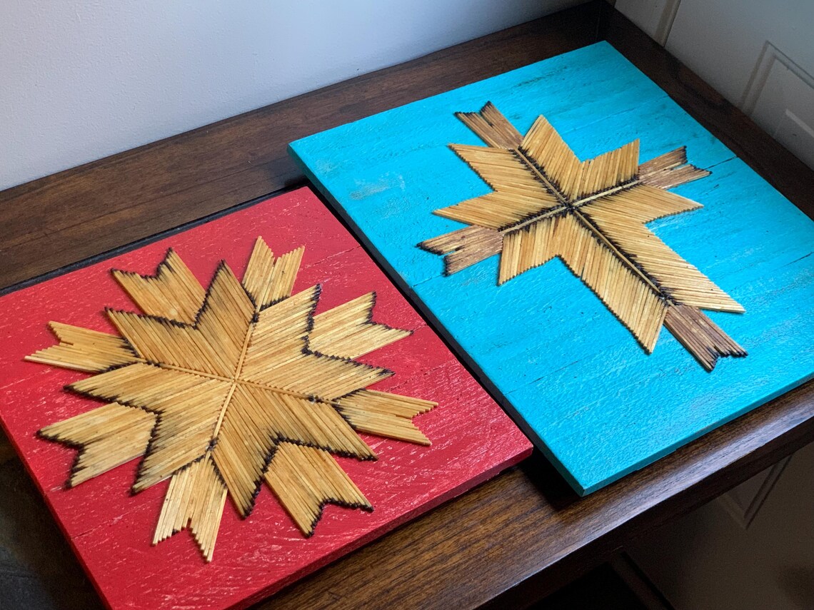 Handmade Match Set Handmade 1970’s Match Stick Art **SET** - Etsy