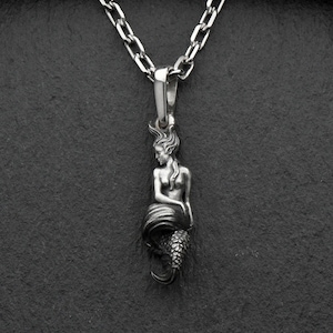 Sterling Silver Mermaid Pendant, Handmade Silver Jewelry, Perfect Gift, Sea Lovers Gift,  Mermaid Necklace, Mermaid Lovers Pendant
