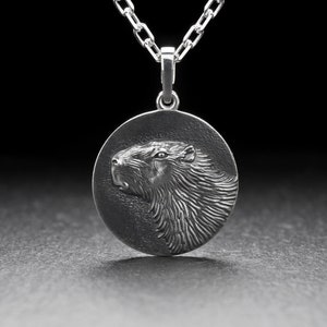 Sterling Silver Capybara Pendant, Handmade Capybara Necklace, Animal Pendant, Animal Jewelry, Capybara Lovers Gift, Animal Lovers Necklace