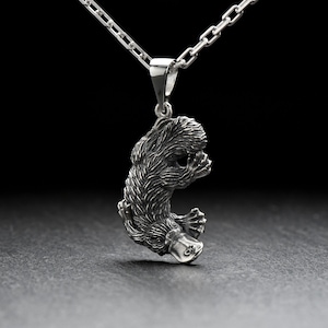 Sterling Silver Platypus Pendant: Handmade Animal Necklace