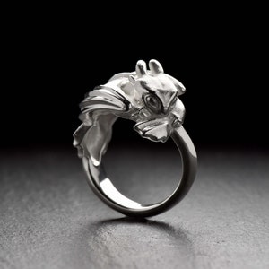 Sterling Silver Cute Dragon Ring, Fantasy Ring, Dragon Jewelry, Handmade Dragon Ring, Fantasy Lovers Gift, Dragons Lovers Ring, Gift Idea