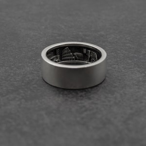 Sterling Silver Rome Cityscape Ring, Rome Secret Ring, Anniversary Gift, Friendship Gift, Ring Rome, Italy City Ring, Rome Lovers Gift