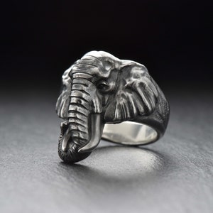 Sterling Silver Elephant Ring: Handmade Animal Jewelry