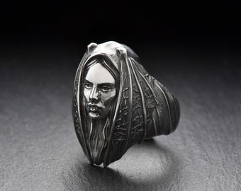 Costume Halloween Vampiro Donna Ciondolo Pipistrello Vampiro Gotico - Anello, Orecchini E Collana Orecchini Collana Gotica - 2