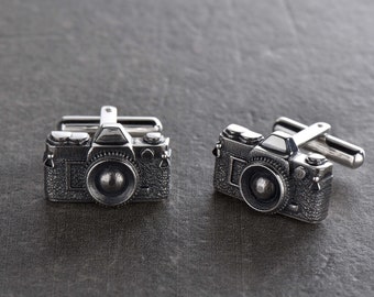 Sterling Silver Cufflinks Camera, Gift for Amateur Photographer, Unusual Decoration, Gift For Him, Gift Idea, Handmade Jewelry