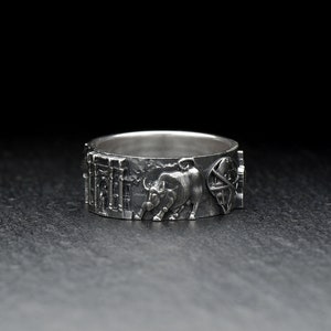 Sterling Silver New York Cityscape Ring: Traveler Jewelry