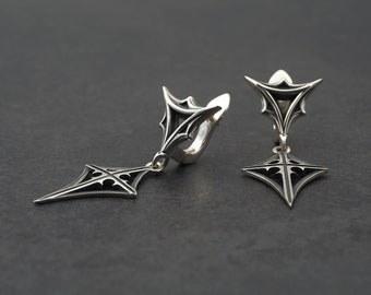 Sterling silver gothic earrings discount