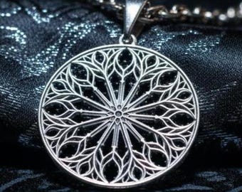 Colgante gótico de plata de ley oxidada: collar de vampiro