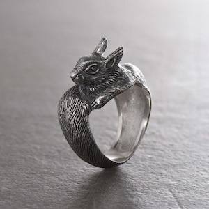 Sterling Silver Squirrel Ring, Animal Ring, Animal Jewelry, Squirrel Jewelry, Squirrel Lovers Jewelry, Animal Lovers Gift