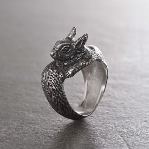 Sterling Silver Pendant Squirrel, Animal Jewelry, Squirrel Necklace